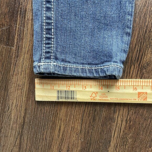 Miss Me Jeans Womens 27 Blue Denim Skinny Low Rise Pockets Rhinestones - Picture 11 of 12